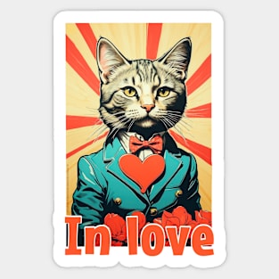 cat in love Sticker